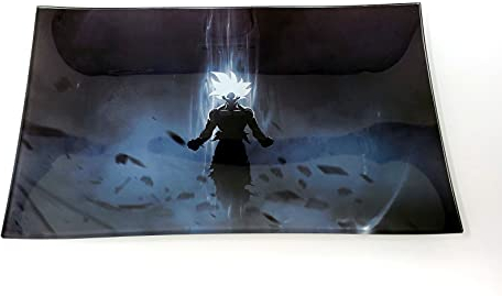 E.G.G. Shatter Resistant Glass Tray: Decorative Tray/Rolling Tray/Collectable/High Resolution/Great Gift (Super Saiyan)