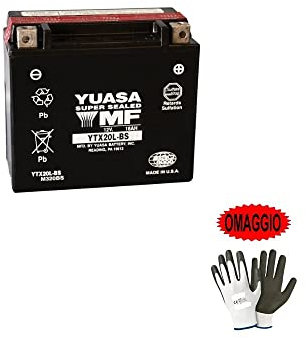 Compatible avec Triumph Rocket 3 2300 2005-2018 Batterie YUASA YTX20L-BS (FOURNIE SCELLÉE) Batteries 12V / 18AH pour Scooter Moto SPÉCIFICATION 175X87X155MM