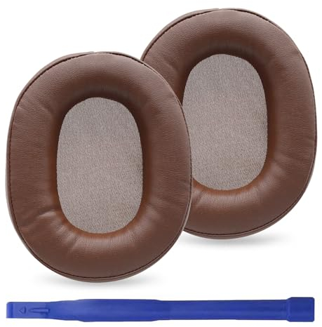 Adhiper M50X - Almohadillas para auriculares Audio-Technica ATH M50X / M50xBT2 / M40X / M30X / M20X / M10X / MSR7 / SX1 / ATH-ANC9 (marrón)