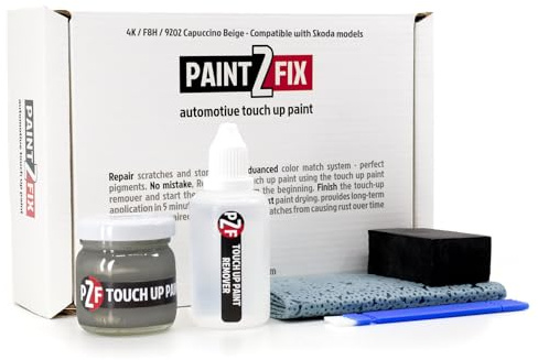 PAINT2FIX 4K / F8H / 9202 Capuccino Beige Kit de Peinture de Retouche pour Skoda Réparation des Rayures et des Ecailles