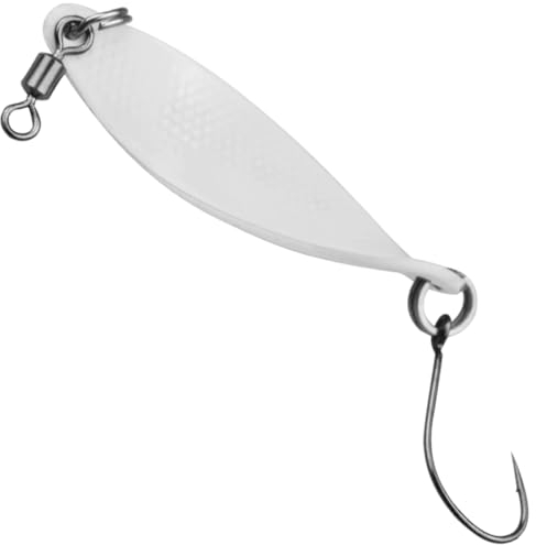 FTM Spoons zum Forellenangeln Spoon WOB 3,2g 4cm, Farbe:weiß/schwarz