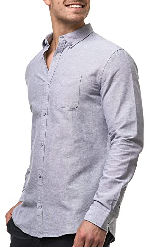 Indicode Herren Kepner Hemd mit Brust-Tasche aus Baumwolle | Herrenhemd für Männer Iron, XXL