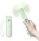 JISULIFE Handheld Fan with 4500 mAh Powerbank Max 37 Hours Runtime, Personal Portable Fan Pocket USB Powered Folding and Mini Rechargeable Quiet -Green