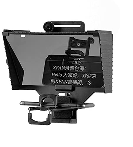 Generic Tragbare Teleprompter verwendet für Video Live Streaming Smartphone Tablet DSLR Kamera Teleprompter Kit Professionelles Tool zum Auffordern der Blogger-Zeilen mit Fernbedienung (Color : K)