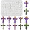 Nifocc 12 Hohlräume Kreuz Epoxidharz Formen Anhänger Halskette Ohrringe Silikonformen Schmuck Giessharz Formen Gießform Kristall Casting Form für DIY Basteln