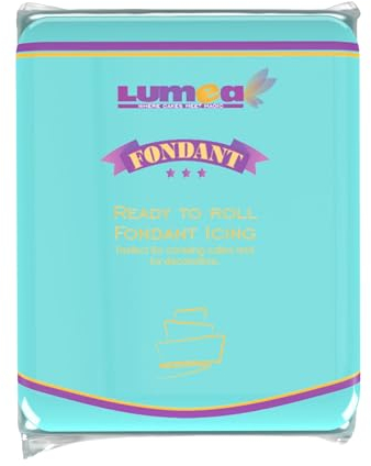 Dekozauber24 Premium Fondant, 250g, 19 Farben, Rollfondant ausgerollt, weich und biegsam, Torte Kuchen Tortendeko (Himmelblau)