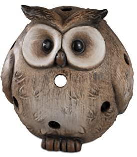 Windlicht Figur Tierfigur Eule 20cm