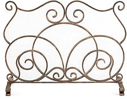 CAZARU Wohnzimmer-Schmiedeeisen-Kamin-Dekor-Bildschirm, Kamin-Heizung-Haus-Feuer-Trennwand-Zaun für Baby-Haustier-sicheren Schutz