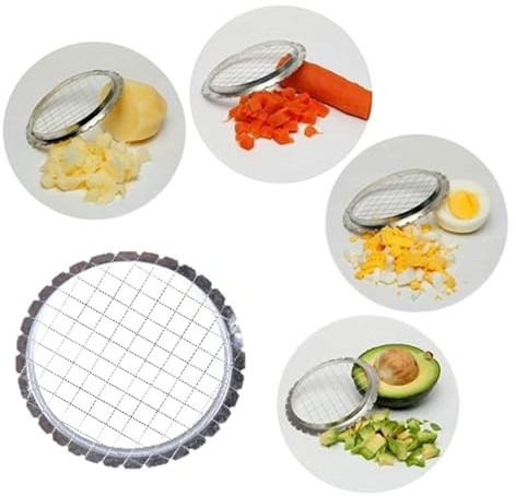 2pcs Egg Slicer, Multifunctional Boiled Egg Cutter, Stainless Steel Salad Cutter, Tomato Potato Sectioner Press Machine, for Slicing Egg Cheese Fruit Vegetables