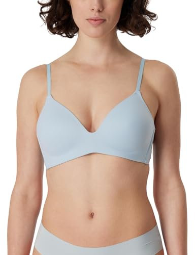 Schiesser Damen BH gepaddet ohne Bügel - Invisible Soft, Bluebird_166568, 75C
