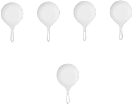 Piatti per pizza e fonduta, in melamina, colore: bianco, cucchiaio grande