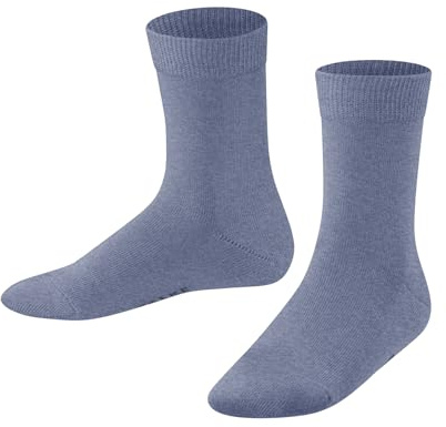 FALKE Unisex Kinder Socken Family K So nachhaltige Baumwolle einfarbig 1 Paar, Blau Light Jeans 6662, 19-22