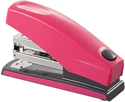 UYUME Schreibtisch mit Einer kleinen Schreibmaschine, Bürohefter, robuster Desktop-Hefter, 25 Blatt Kapazität, multifunktionaler tragbarer Fester manueller Hefter, Hefter for das Büro (Color : Pink)
