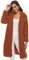 OMZIN Damen Mantel Faux Jacke Revers Faux Wolle Warm Winter Outwear Stylische Zweireiher Übergroße Coat Karamell M
