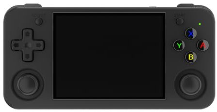 DFZHiuat RG35XX H Console di gioco portatile retrò con sistema Linux, scheda TF 64G 5400+, schermo da 3,5 pollici, lettore video portatile versione orizzontale, supporto gamepad wireless 2.4G, uscita