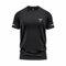 Mens Short Sleeve T-Shirts Workout Athletic Fit Moisture Wicking Fast Drying Reflective Logo Sports T-Shirts Tops Black