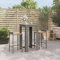 Rantry 3-TLG. Gartenbar-Set Theke Gartentheke Bar Tresen Stehtisch Bartisch Barhocker Barstuhl Sitzgarnitur Gartengarnitur Möbel Gartenmöbel Grau Poly Rattan & Massivholz Akazie