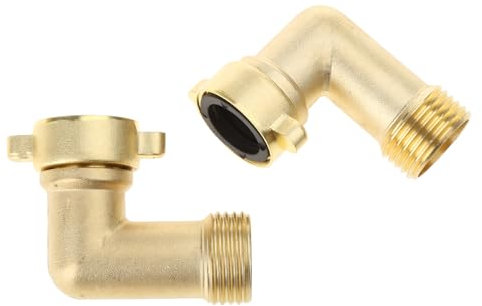 Garden Hose Connector 90 Degree Elbow Solid Brass Adapter Water Bend Joint With Extra 4 Pressure Washers 90 Degree Garden Hose Elbow 2 Pack