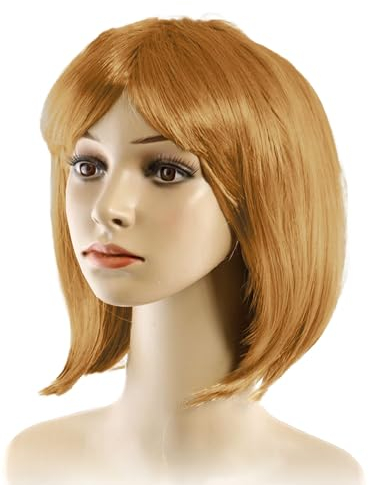Perücke Bob für Party Cosplay Karneval Halloween Multipack cond.5700 (Mittelblond, 1 Stück)