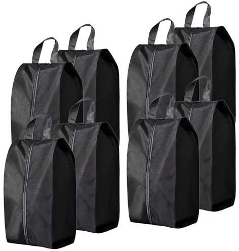 PRITOK 8 Stück Reise Schuhbeutel: Wasserfeste Schuhbeutel mit Robuster Reißverschluss, Premium Schuhorganizer, Schmutzabweisender Schuhsack für Männer und Frauen, Koffer und Rucksack (42 * 24 * 18 cm)