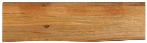 vidaXL Tischplatte, Holzplatte mit Baumkante, Massivholzplatte für Esstisch Couchtisch, Ersatztischplatte, 120x30x2,5cm Massivholz Mango