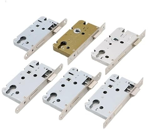 WEbjay Einsteckschloss 1 Stück Türschlosskasten Schlosskern Druckschloss Griffschloss Innentürschloss 50 Schlosskörper Doppelte Hardware-Verlängerung TüRschloss(5845-2)