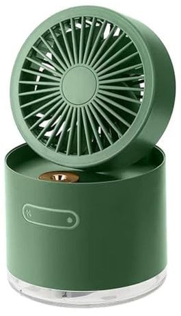 Minii - Ventilatore da tavolo portatile con USB, ventilatore nebulizzatore da viaggio, con batteria, silenzioso, compatto, batteria, piccolo ventilatore per auto, ufficio, campeggio e viaggi