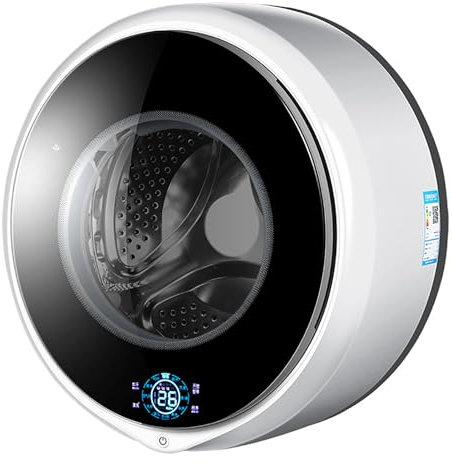 HTONVK 3.2KG Tumble Dryer, Washing and Drying Machine 1400W Tumble Dryer with Stainless Steel Liner LED Touch Screen for Apartment, Home, Dorm