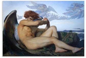 RXNHGJDS Alexandre Cabanel Poster,Fallen Angel,Leinwanddruck Reproduction Famous Paintings Bedroom Home Decoration Canvas Picture30x20cm(12x8in) Poster