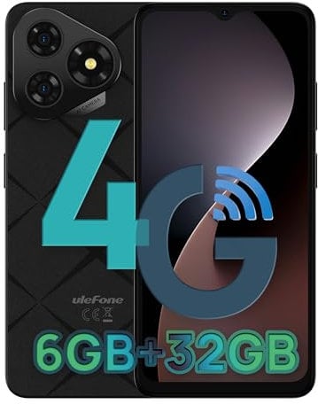 Ulefone Note 19 Teléfono Móvil Libres 2025, 6.56“ Pantalla HD+, Android 14 Moviles Libres, 6GB RAM+32GB ROM/TF 512GB Telefono Movil, Batería 5000mAh, Cámara 8MP, Smartphone 4G Dual SIM/Face ID/OTG/GPS
