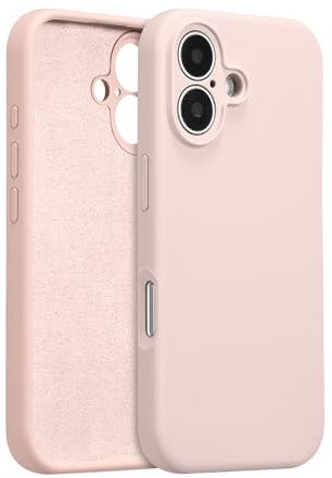 ZTOFERA Liquid Silicone Case for iPhone 16 Plus (6.7), Pink | Anti-Scratch Soft Microfiber Lining, Fresh Solid Color, Lightweight, Full Camera Protection, Shockproof Protective Cover