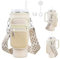 Zouboto Stanley Cup Sac porte-bouteille d'eau pour Stanley Tumbler 100 ml avec compartiment pour téléphone portable et bandoulière réglable, convient pour la randonnée, la course, le cyclisme, beige,