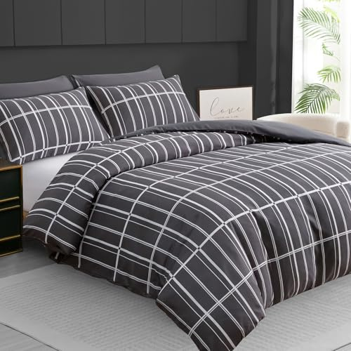 Pamposh Single Duvet Cover Set - Premium Brushed Microfiber Duvet Cover Single - Ultrasoft Reversible Single Duvet Set - Easy Care Lightweight Bedding Sets 2Pcs with Zipper Closure