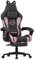 bigzzia Gaming Stuhl mit Massagefunktion und Fußstütze– Ergonomischer Gaming Chair für Mädchen & Erwachsene, Gamer Stuhl Kopf- & Lendenwirbelstütze mit Katzenohren (Schwarz-Rosa)
