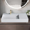 Rea Lavabo da appoggio in conglomerato Archi 90 CM White Lavabo Bagno 89,5 x 48 x 13 cm (bianco)