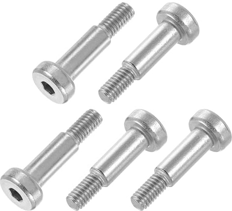 QUARKZMAN 12 Stück Passschrauben 304 Edelstahl Schulterbolzen 5mm Schulterdurchmesser 12mm Schulterlänge M4 Gewinde Innensechskant für Textil-, Hydraulik- und Spritzgussmaschinenindustrien