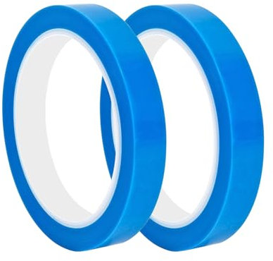 Qrity 2 Rollen 15mm x 50 m Hochtemperatur PET Klebeband, Blau Isolierband für Elektronik Leiterplatten DIY Handwerk