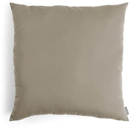 mokebo® XXL Outdoorkissen 'Die Wolke 7', (80x80 cm) Terrassendeko, Sofakissen oder Jumbokissen für Balkon, Terasse oder Garten, Dekokissen aus feinem Outdoorstoff in Taupe