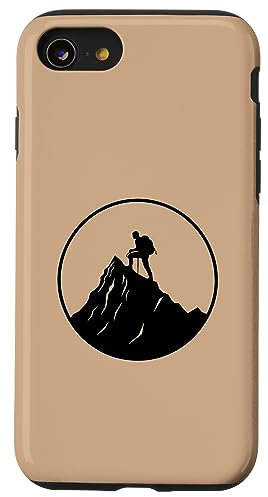Escalador de montaña en la cumbre del pico Carcasa para iPhone SE (2020) / 7 / 8