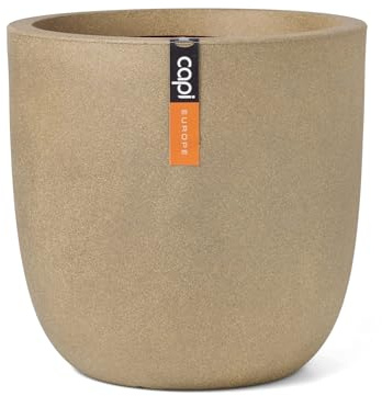 CAPI EUROPE - Planter ball Smooth NL - 54x52 - Beige - Opening Ø46 - Pot for indoor and outdoor use - Shatterproof - 100% recyclable - KBE935