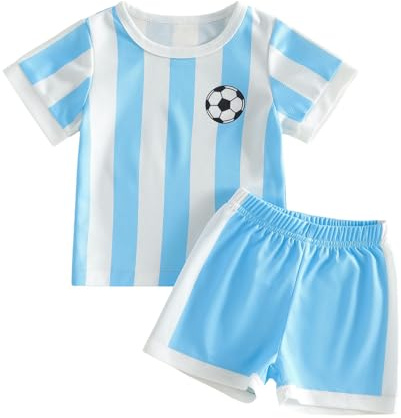 Kids Toddler Baby Boys Football Kit (Sky Blue, 3-4 Years)