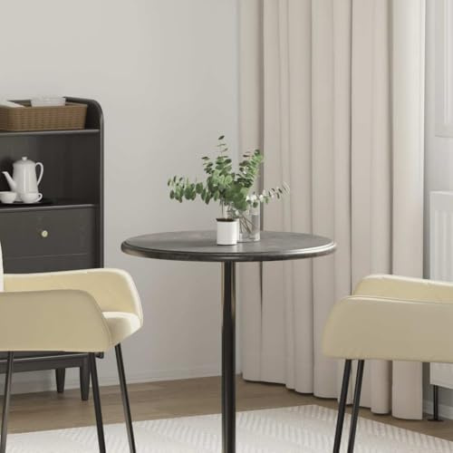 Tmriohed Marmor Tischplatte Schwarz Ø60x2,5 cm, Moderne Küchenarbeitsplatte, robuste Esstischplatte aus Naturstein, einfache Reinigung for Küche Wohnzimmer Balkon und Essbereich