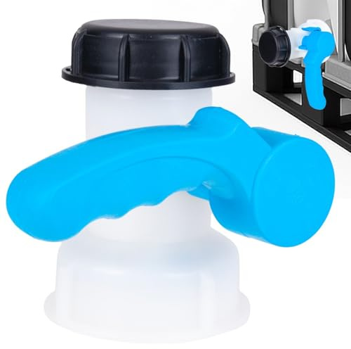 Garronda IBC Absperrventil S75x6 auf S60x6 Reduzierung Kunststoff Kugelventil für IBC Tank und Mauser Adapterventil mit Dichtung für Wasser Chemie und Garten GD-0216