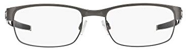 Oakley Herren Ox5038 Metallplatte Titan Rechteckige Brillen Rahmen, Gebürstetes Chrom/Demo-Linse, 55 mm