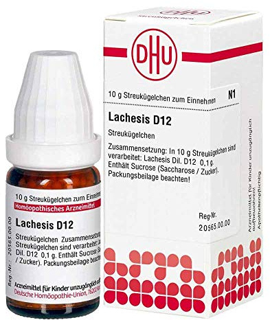 DHU Lachesis D12 Streukügelchen, 10 g Globuli