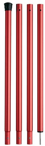 Snow Peak Wing Pole 240 mm, rot, leichte japanische Stange für Planen und Unterstände