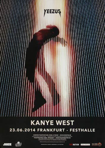 Kanye West - Yeezus, Frankfurt 2014 » Konzertplakat/Premium Poster | Live Konzert Veranstaltung | DIN A1 «