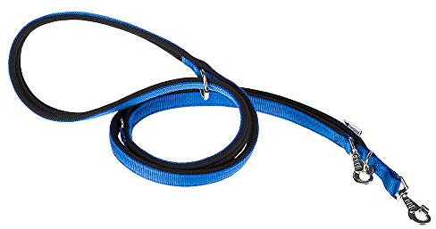 Ferplast Daytona GA Guinzaglio per Cani da Addestramento Extraresistente - 3 Lunghezze Regolabile - Morbida Impugnatura Imbottita - Antiabrasione - Design Italiano - 200 x 1,5 cm, Blu