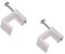 Merriway BH03747 (100 Pcs) Cable Clips Flat White Twin and Earth 4.0 mm - Pack of 100 Pieces