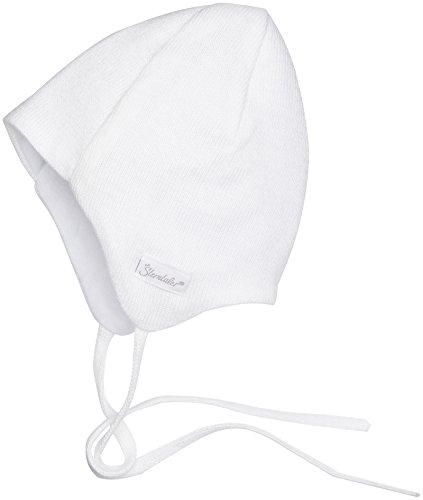 Sterntaler Unisex Strickmütze mit Bindebändern, Alter: 9-12 Monate, Größe: 47, Weiß